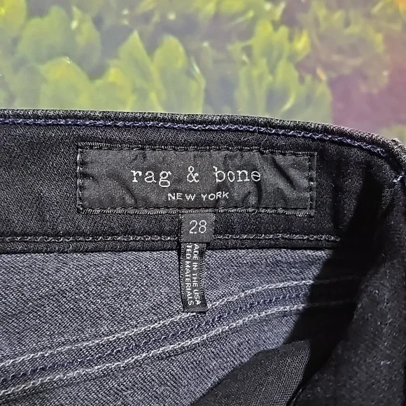 Rag & Bone Skinny High Waist Black Jeans Size 28 - Picture 4 of 6